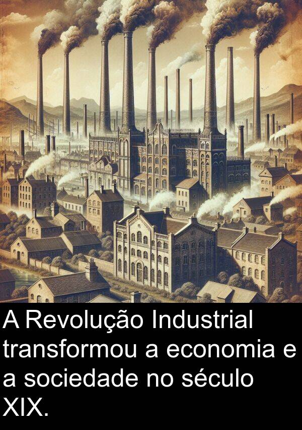 século: A Revolução Industrial transformou a economia e a sociedade no século XIX.