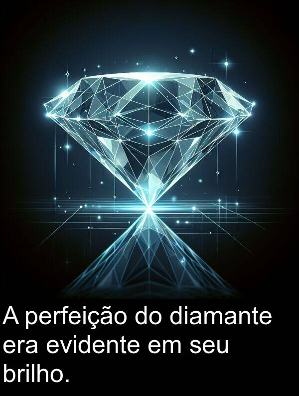 seu: A perfeição do diamante era evidente em seu brilho.