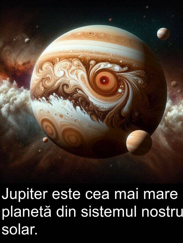 solar: Jupiter este cea mai mare planetă din sistemul nostru solar.