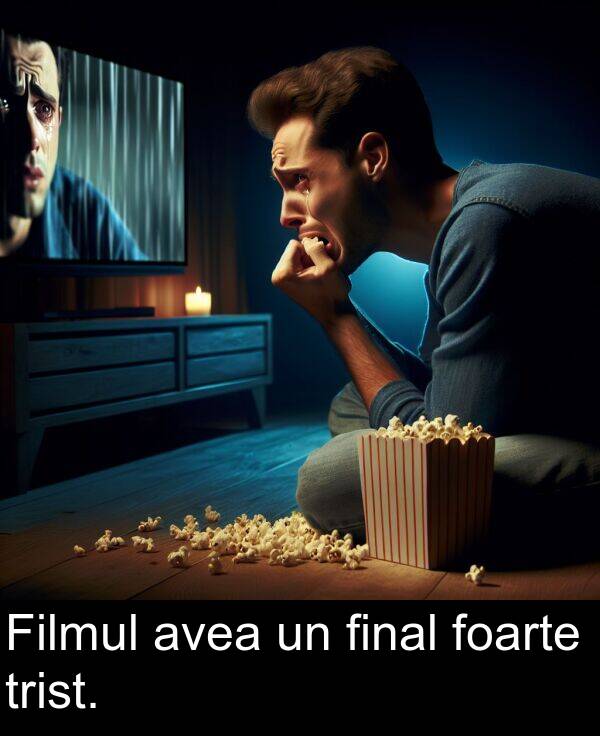 trist: Filmul avea un final foarte trist.