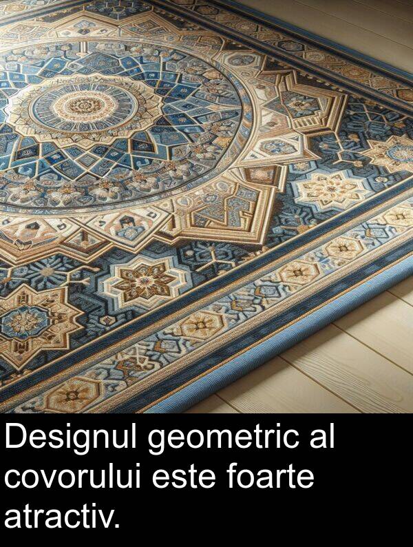 atractiv: Designul geometric al covorului este foarte atractiv.