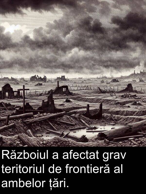 țări: Războiul a afectat grav teritoriul de frontieră al ambelor țări.