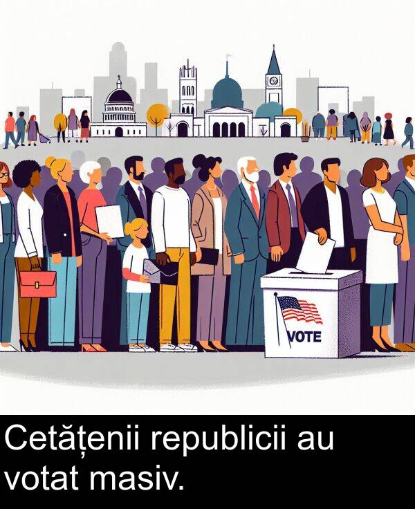 republicii: Cetățenii republicii au votat masiv.