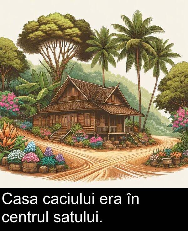 caciului: Casa caciului era în centrul satului.