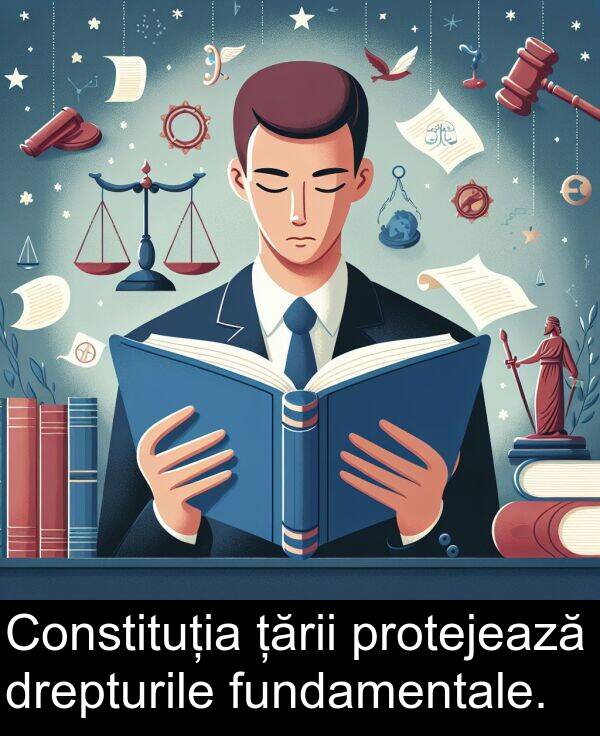 țării: Constituția țării protejează drepturile fundamentale.