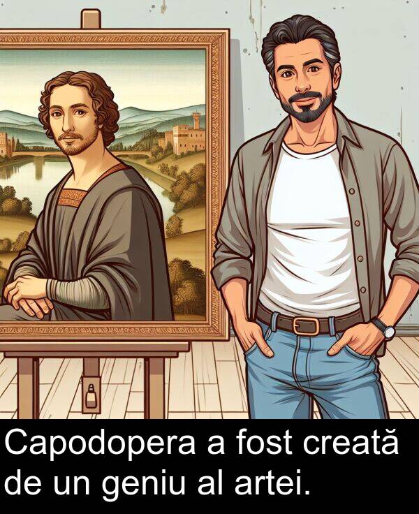 artei: Capodopera a fost creată de un geniu al artei.