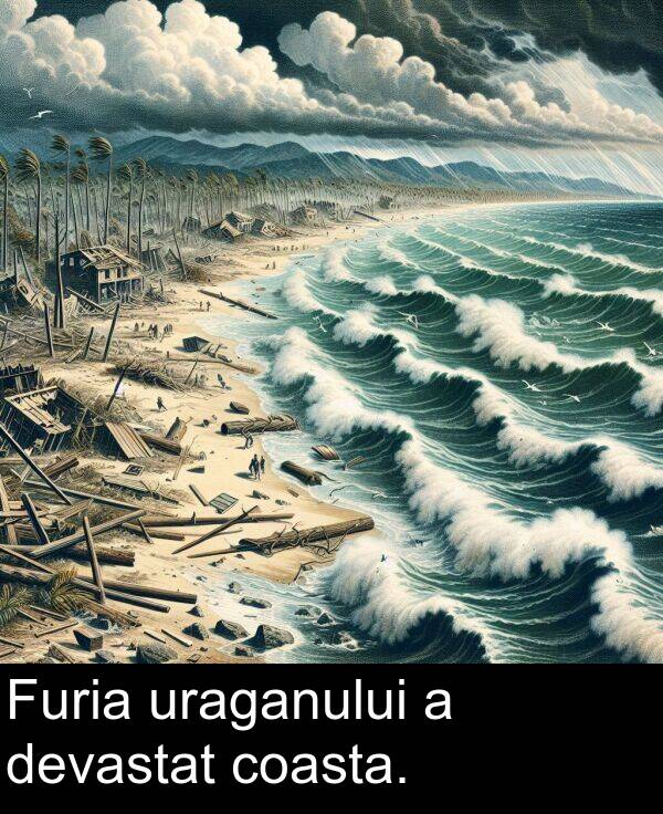 devastat: Furia uraganului a devastat coasta.