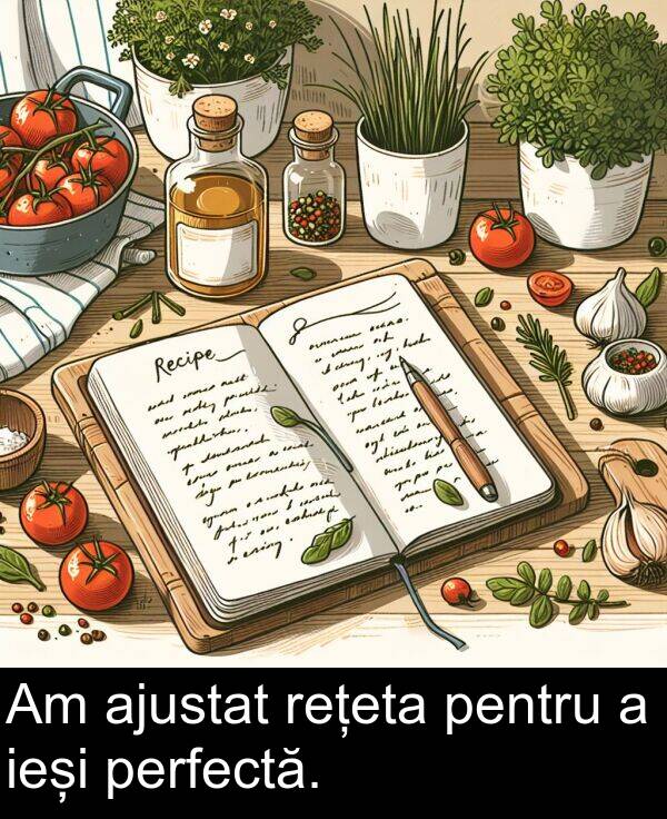 ieși: Am ajustat rețeta pentru a ieși perfectă.