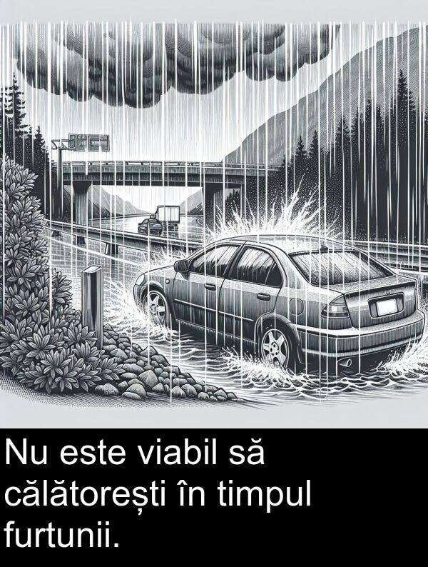 călătorești: Nu este viabil să călătorești în timpul furtunii.