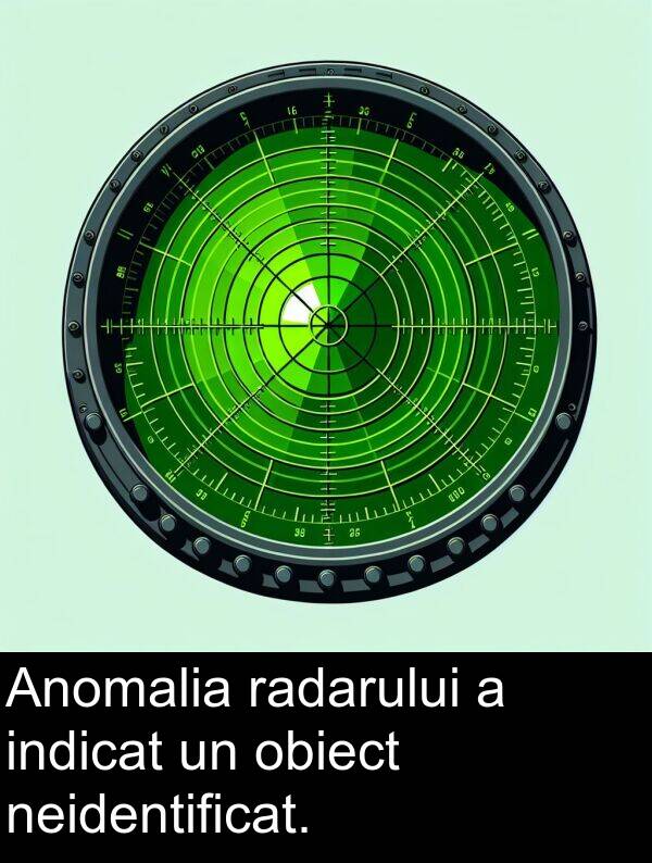 radarului: Anomalia radarului a indicat un obiect neidentificat.