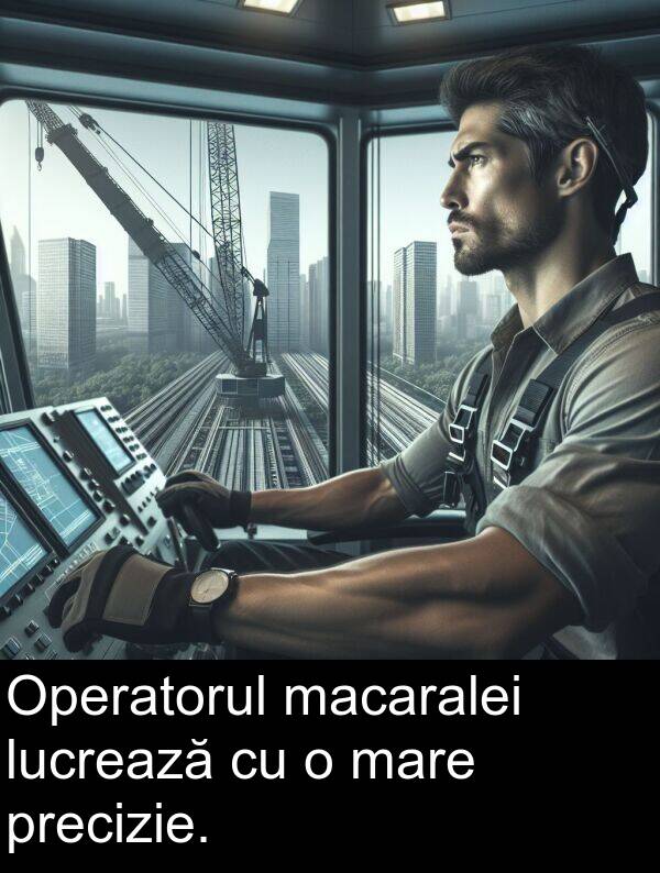 macaralei: Operatorul macaralei lucrează cu o mare precizie.