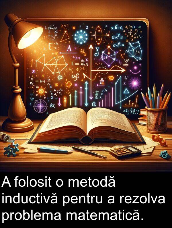 inductivă: A folosit o metodă inductivă pentru a rezolva problema matematică.