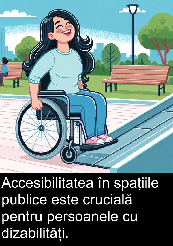 spațiile: Accesibilitatea în spațiile publice este crucială pentru persoanele cu dizabilități.