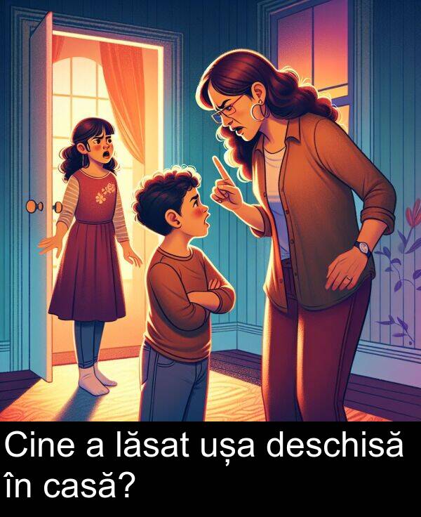 lăsat: Cine a lăsat ușa deschisă în casă?