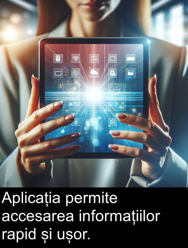 rapid: Aplicația permite accesarea informațiilor rapid și ușor.