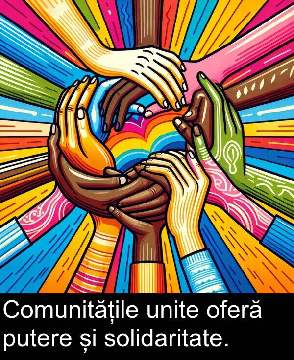 oferă: Comunitățile unite oferă putere și solidaritate.