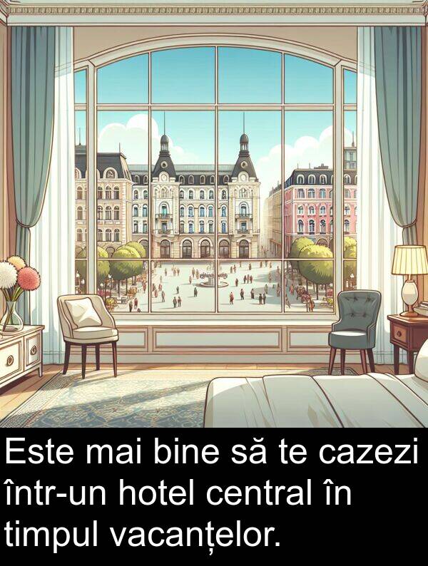 vacanțelor: Este mai bine să te cazezi într-un hotel central în timpul vacanțelor.