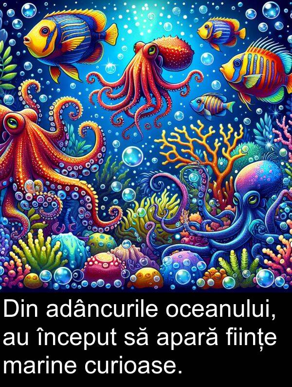 oceanului: Din adâncurile oceanului, au început să apară ființe marine curioase.