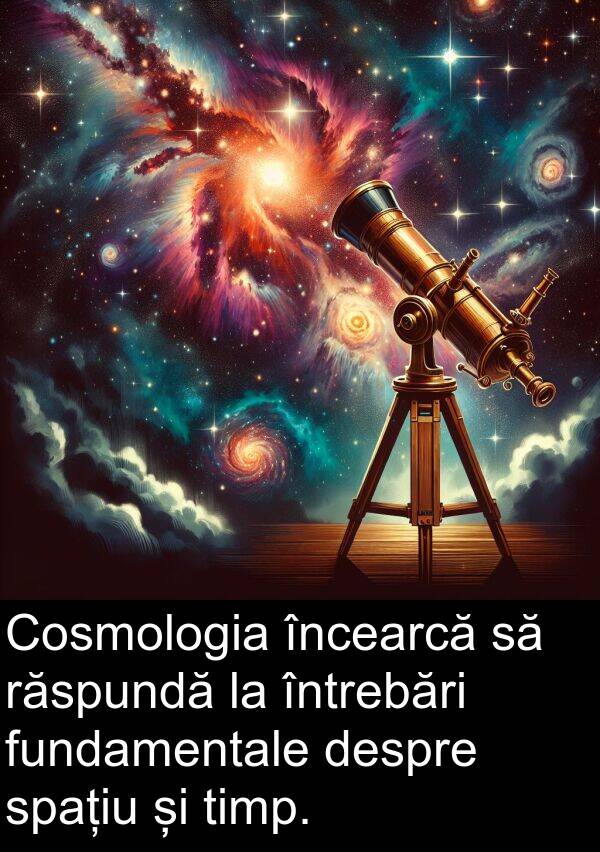 despre: Cosmologia încearcă să răspundă la întrebări fundamentale despre spațiu și timp.