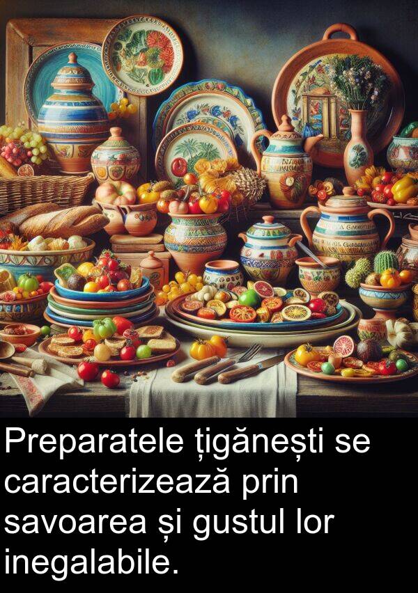 țigănești: Preparatele țigănești se caracterizează prin savoarea și gustul lor inegalabile.