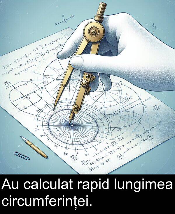 calculat: Au calculat rapid lungimea circumferinței.