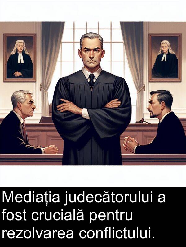 judecătorului: Mediația judecătorului a fost crucială pentru rezolvarea conflictului.