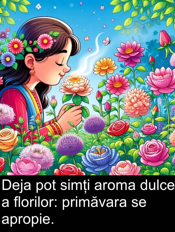 simți: Deja pot simți aroma dulce a florilor: primăvara se apropie.