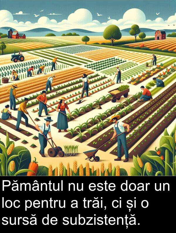 sursă: Pământul nu este doar un loc pentru a trăi, ci și o sursă de subzistență.