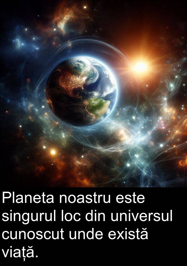 universul: Planeta noastru este singurul loc din universul cunoscut unde există viață.