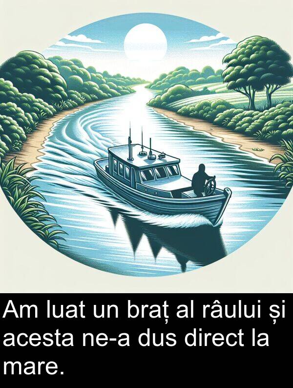 acesta: Am luat un braț al râului și acesta ne-a dus direct la mare.