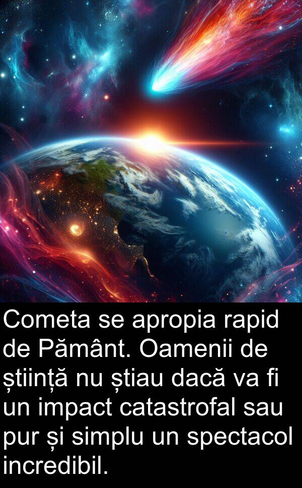 dacă: Cometa se apropia rapid de Pământ. Oamenii de știință nu știau dacă va fi un impact catastrofal sau pur și simplu un spectacol incredibil.