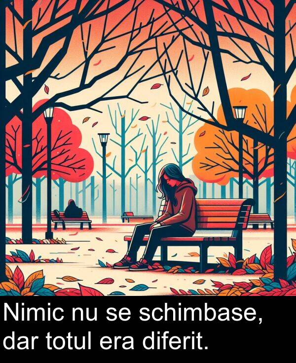 dar: Nimic nu se schimbase, dar totul era diferit.