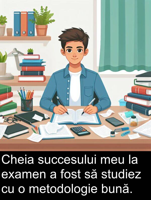 succesului: Cheia succesului meu la examen a fost să studiez cu o metodologie bună.