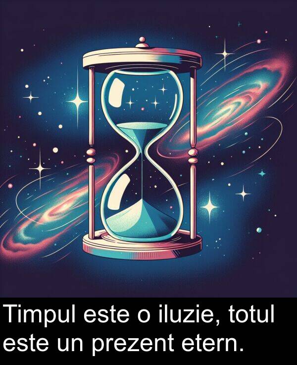 iluzie: Timpul este o iluzie, totul este un prezent etern.