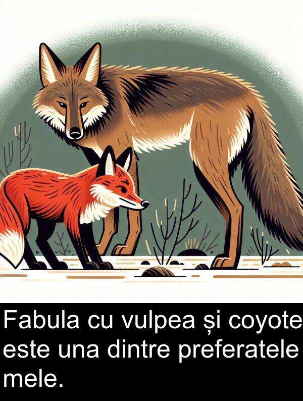 una: Fabula cu vulpea și coyote este una dintre preferatele mele.