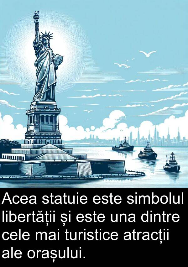 una: Acea statuie este simbolul libertății și este una dintre cele mai turistice atracții ale orașului.