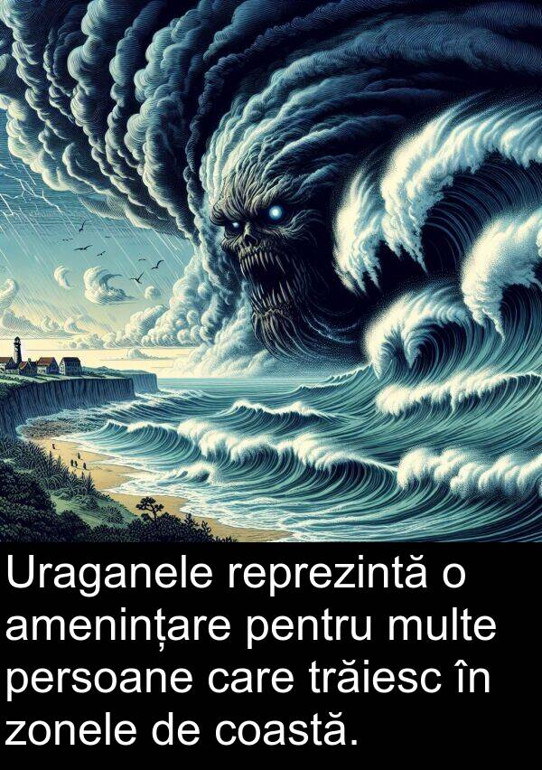 zonele: Uraganele reprezintă o amenințare pentru multe persoane care trăiesc în zonele de coastă.