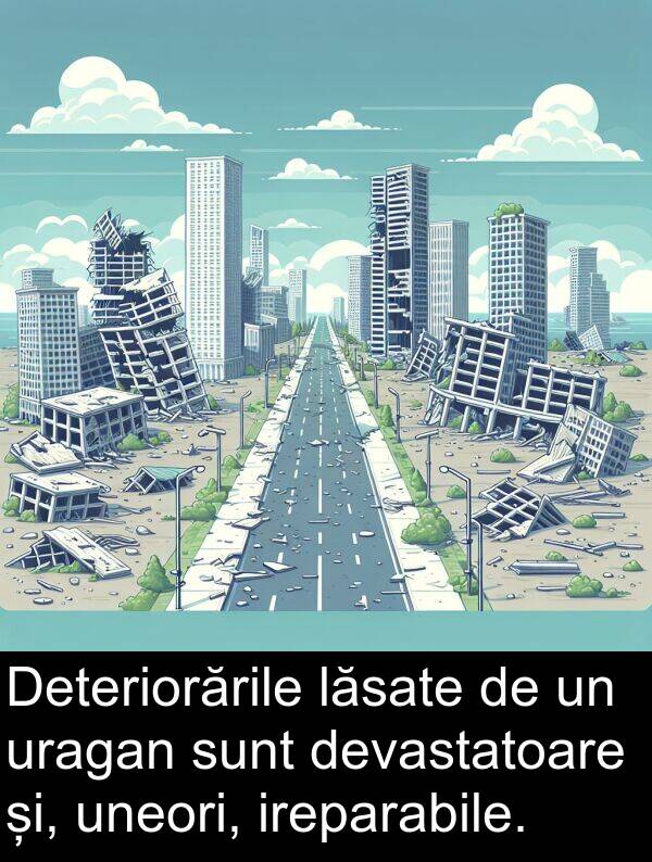 lăsate: Deteriorările lăsate de un uragan sunt devastatoare și, uneori, ireparabile.