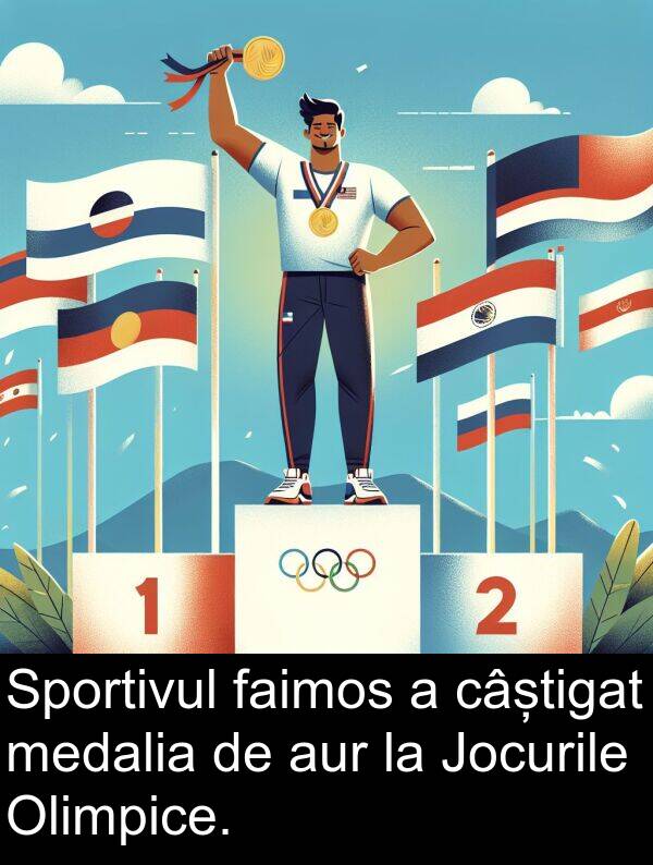 faimos: Sportivul faimos a câștigat medalia de aur la Jocurile Olimpice.