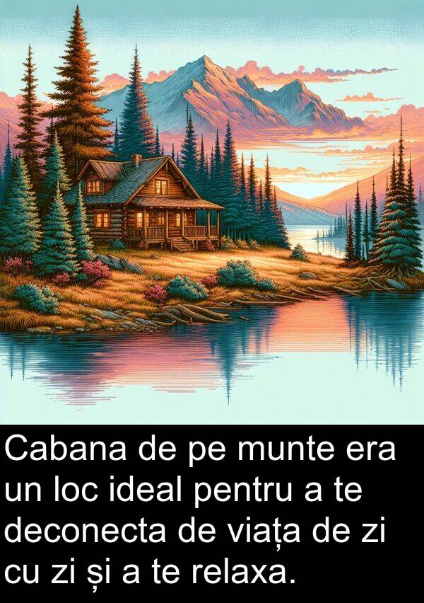 ideal: Cabana de pe munte era un loc ideal pentru a te deconecta de viața de zi cu zi și a te relaxa.