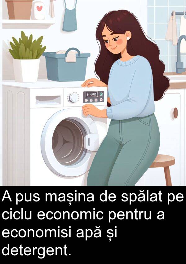 economic: A pus mașina de spălat pe ciclu economic pentru a economisi apă și detergent.