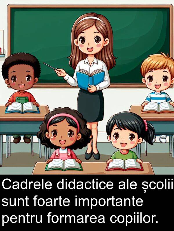 școlii: Cadrele didactice ale școlii sunt foarte importante pentru formarea copiilor.