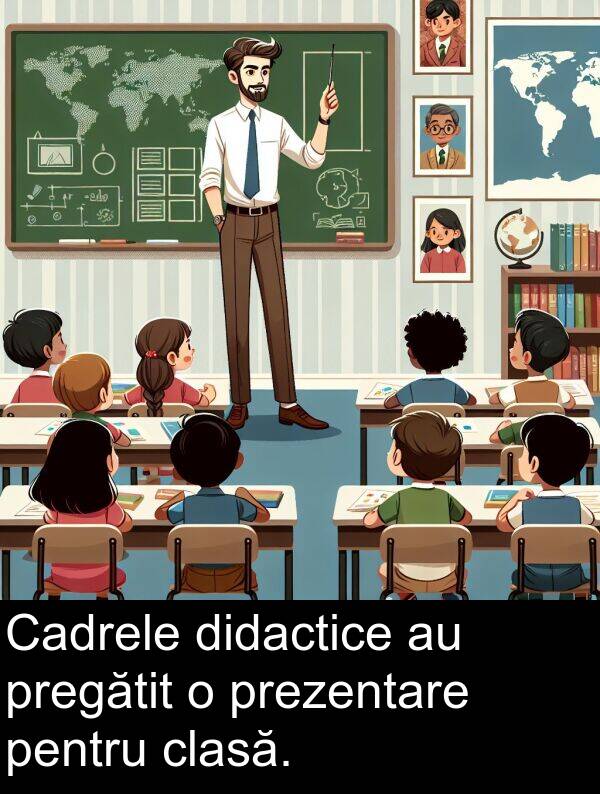 didactice: Cadrele didactice au pregătit o prezentare pentru clasă.