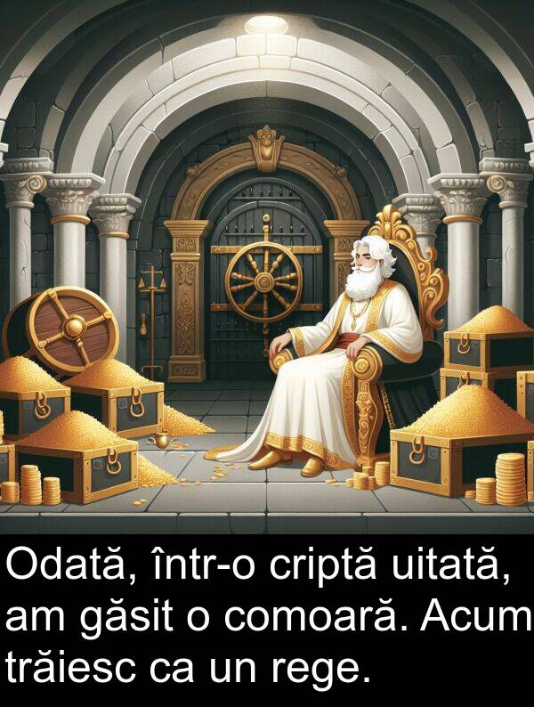 uitată: Odată, într-o criptă uitată, am găsit o comoară. Acum trăiesc ca un rege.