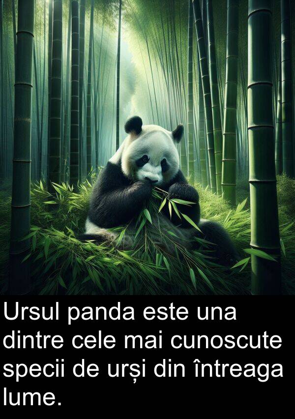 panda: Ursul panda este una dintre cele mai cunoscute specii de urși din întreaga lume.