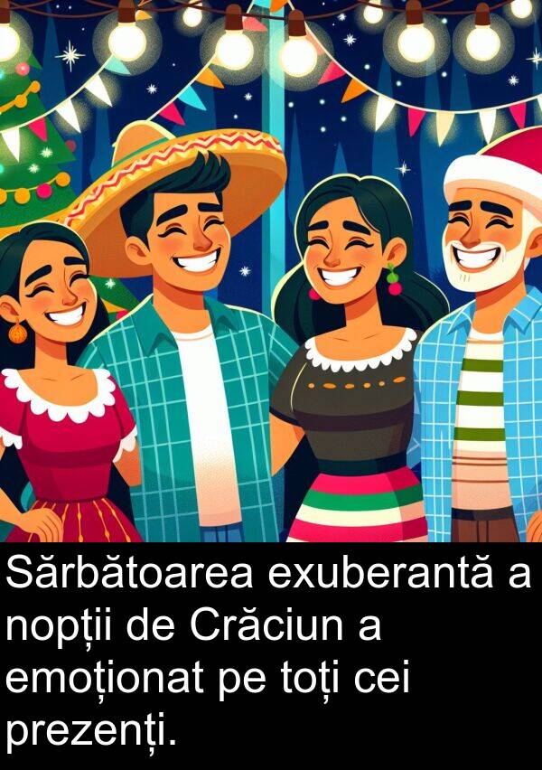 nopții: Sărbătoarea exuberantă a nopții de Crăciun a emoționat pe toți cei prezenți.