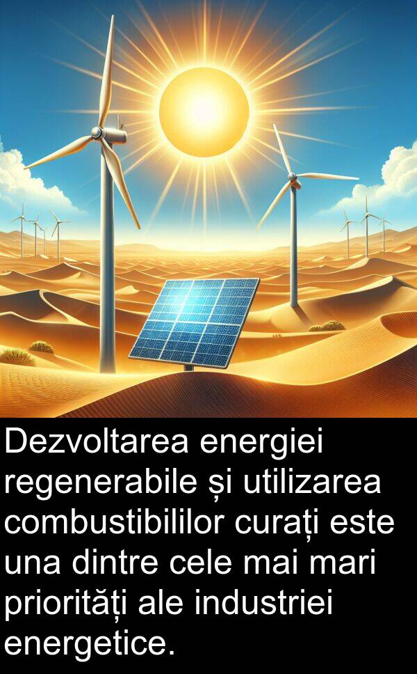 una: Dezvoltarea energiei regenerabile și utilizarea combustibililor curați este una dintre cele mai mari priorități ale industriei energetice.