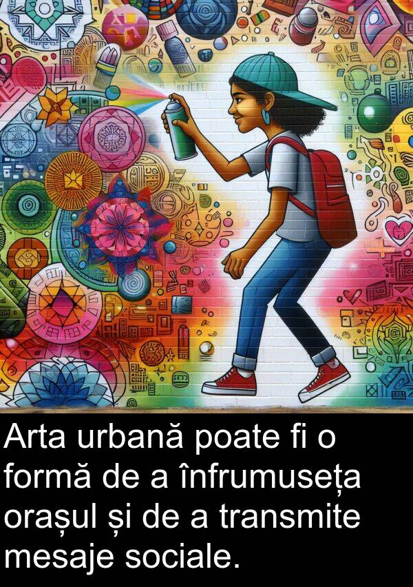 sociale: Arta urbană poate fi o formă de a înfrumuseța orașul și de a transmite mesaje sociale.