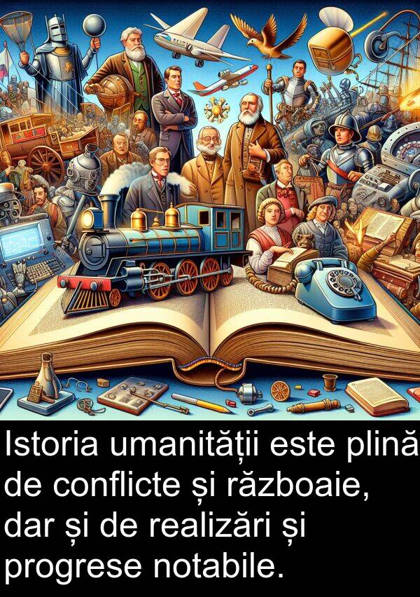 umanității: Istoria umanității este plină de conflicte și războaie, dar și de realizări și progrese notabile.