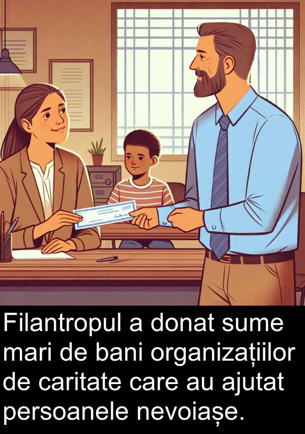 bani: Filantropul a donat sume mari de bani organizațiilor de caritate care au ajutat persoanele nevoiașe.